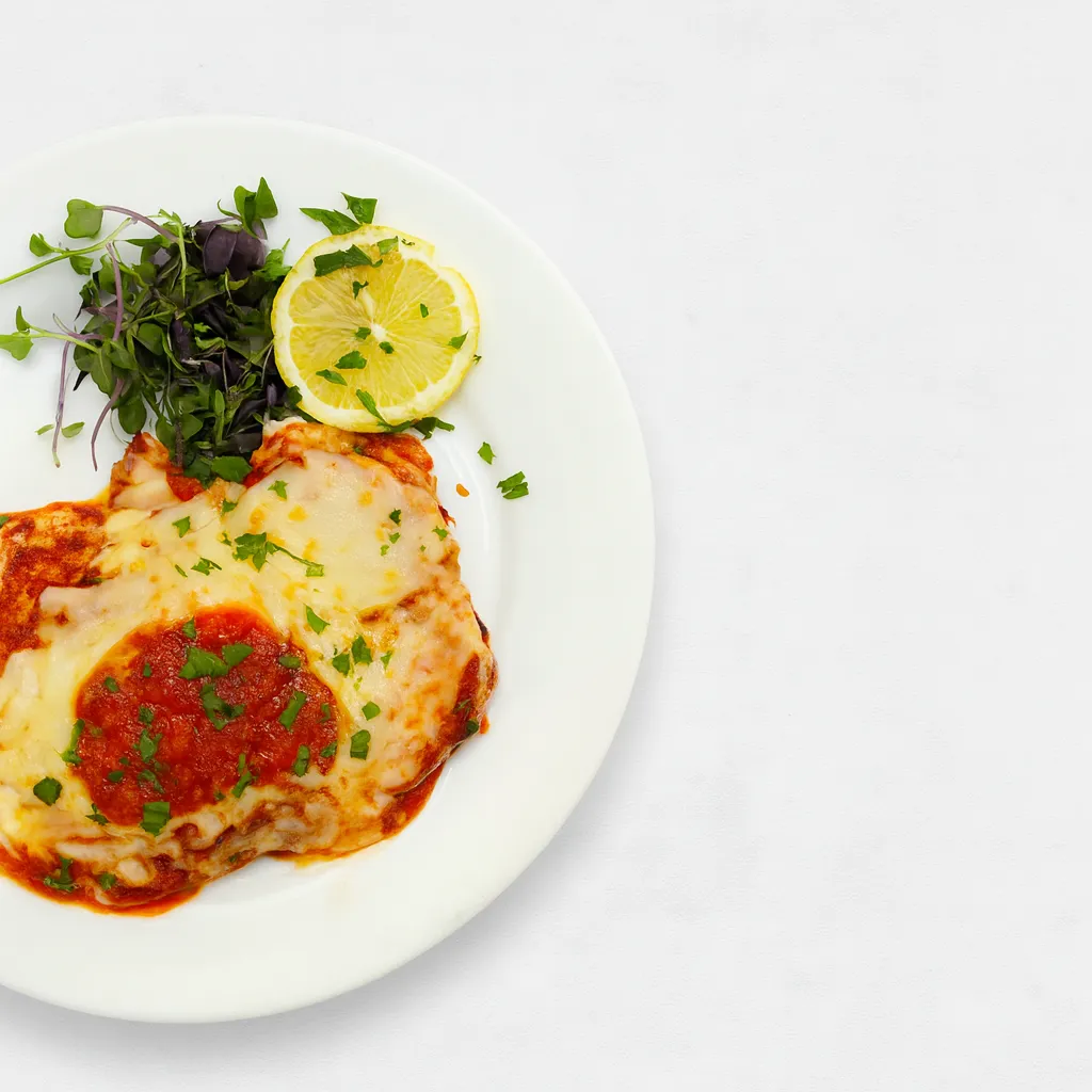 Chicken parmigiana with pomodoro